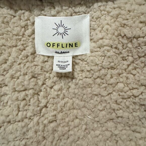 NWOT Offline by Aerie Sherpa Lined Metallic Puffer Jacket | XSmall | Gold - Picture 6 of 10